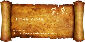 Florea Viola névjegykártya
